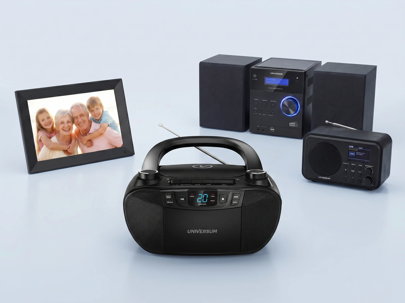 UNIVERSUM Produktwelt — Radios, Boombox, Microanlage und Bilderrahmen